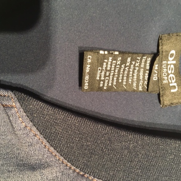 NWOT Olsen Europe Blue Bomber jacket unworn sz M/10 - Picture 2 of 14